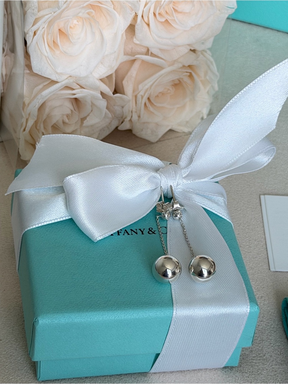 Tiffany & Co. HardWear Ball Drop Earrings Sterling Silver 925 NEW $700 - Picture 10 of 13